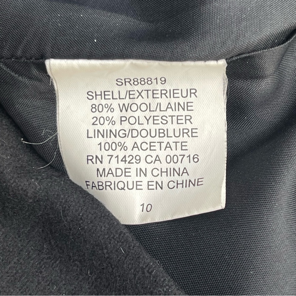 Vintage Studio Jax Black Purple Floral Design Wool Blend A-Line Skirt (10) - Picture 10 of 11